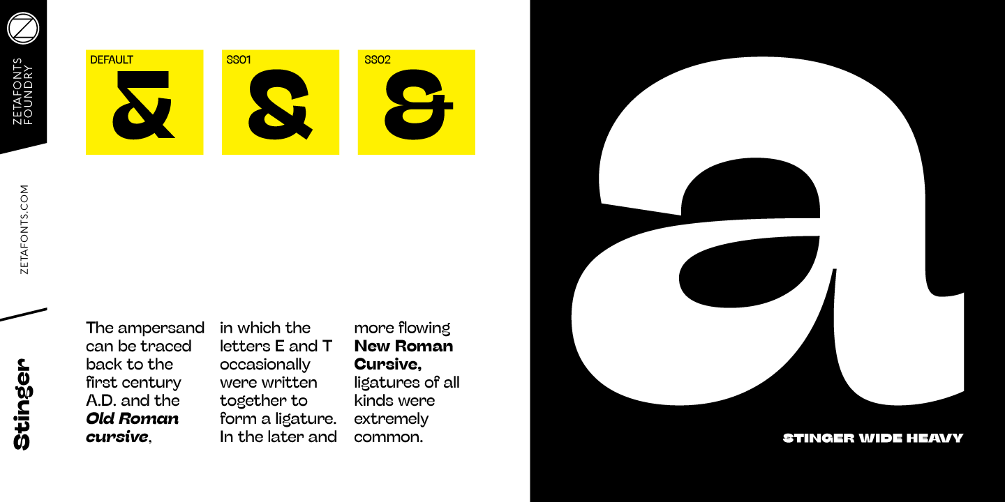 Пример шрифта Stinger Italic